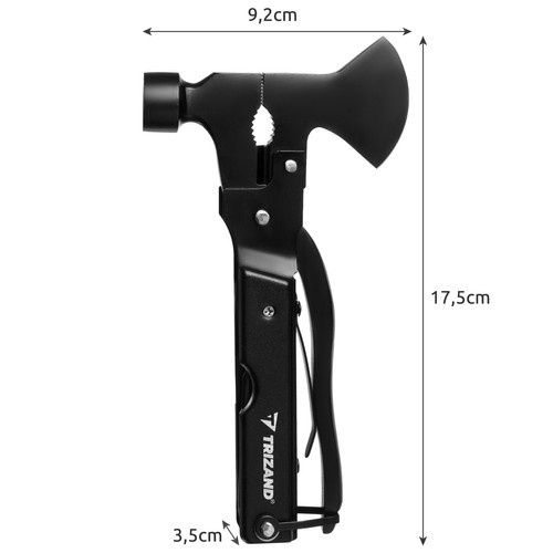 Multifunkční multitool 17v1 – kapesní nářadí s pouzdrem a háčkem na opasek