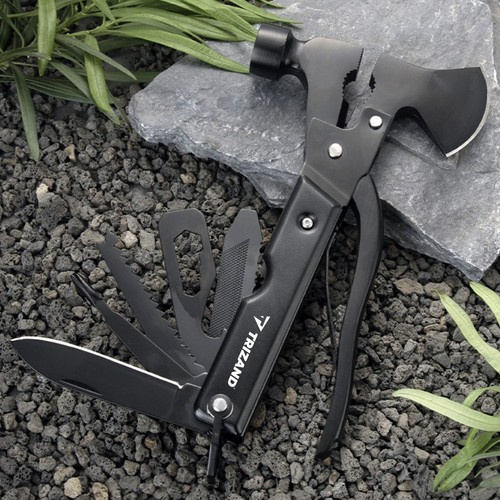 Multifunkční multitool 17v1 – kapesní nářadí s pouzdrem a háčkem na opasek