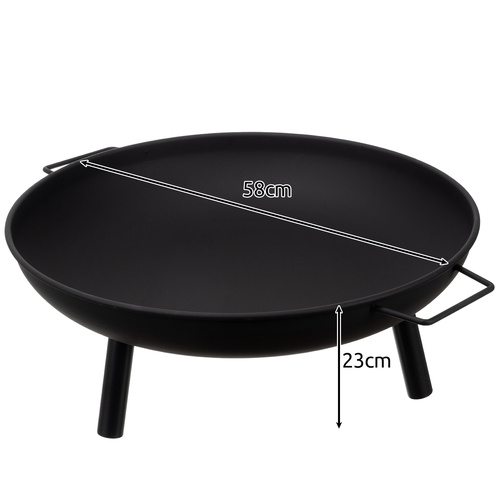 Zahradní ohniště XXL s madly a trojnožkou