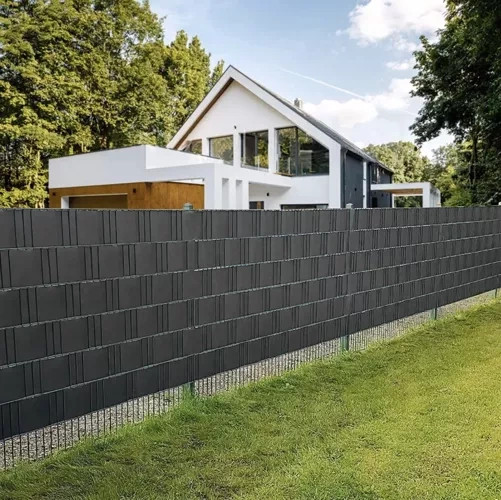 Velmi pevná plotová páska 450g/m² pro plotový plot + klopy (antracitová)