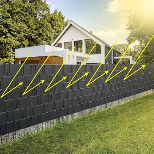 Velmi pevná plotová páska 450g/m² pro plotový plot + klopy (antracitová)