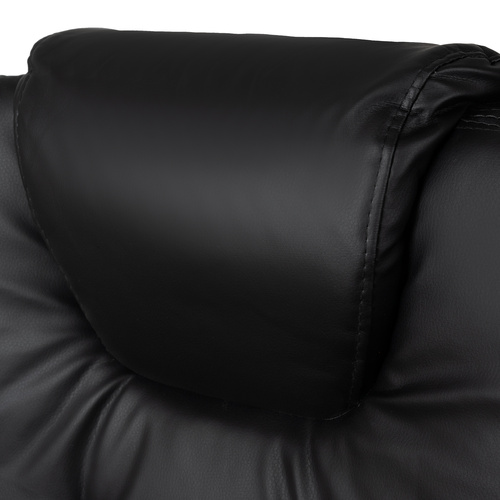 Otočná kancelářská židle COMFY s výsuvnou podnožkou - černá