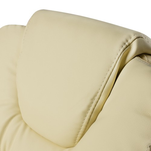 Otočná kancelářská židle COMFY s výsuvnou podnožkou - béžová