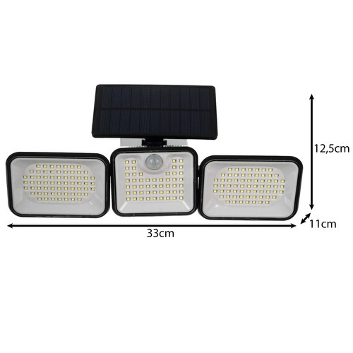 Solární lampa 180 LED s PIR senzorem