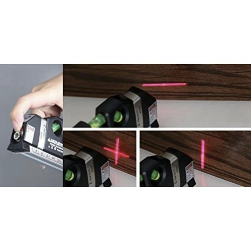 Laserová vodováha s integrovaným metrem 250cm - 3 libely