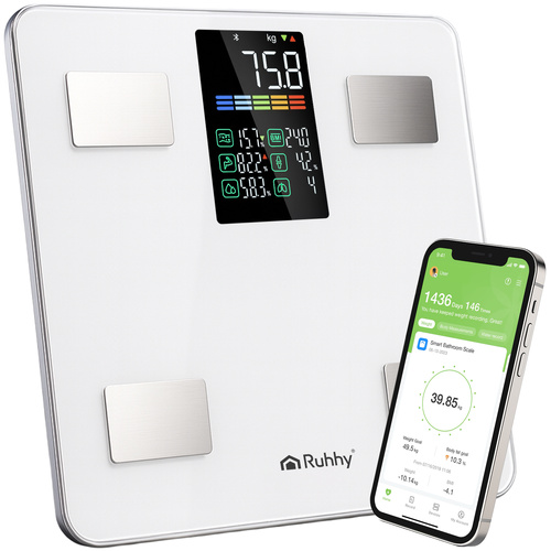 Elektronická analytická váha s aplikací pro mobilní telefon (bílá)