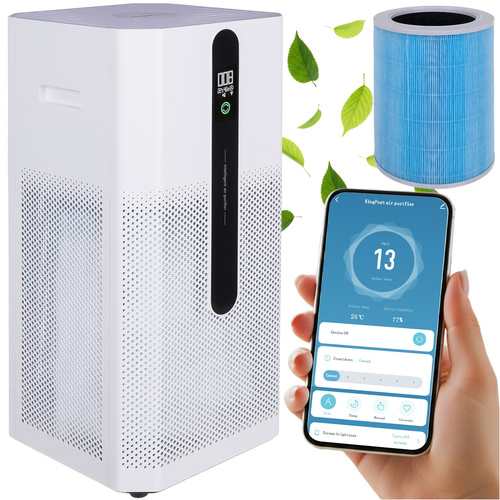 Čistička vzduchu Ionigs s HEPA H12 a ionizací - WiFi ovládání, 370 m³/h CADR pro místnosti až 80 m²