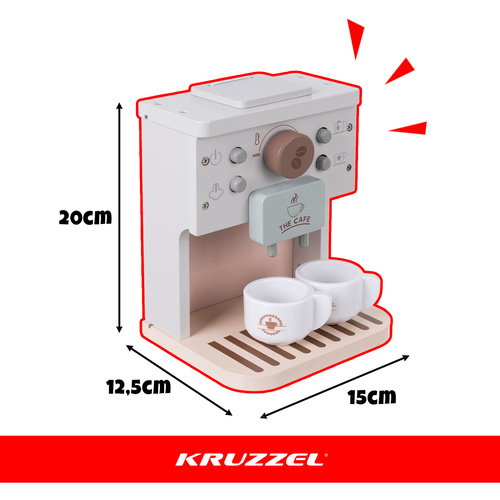 Dřevěný kávovar pro děti + příslušenství