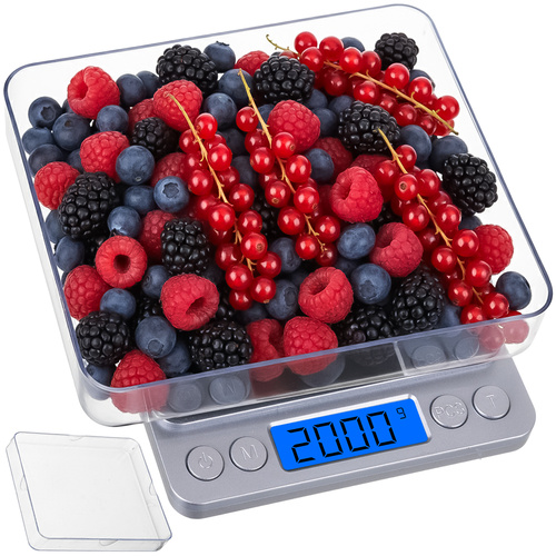 Přesná LCD kuchyňská váha do 2 kg se 2 miskami