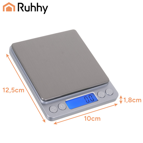 Přesná LCD kuchyňská váha do 2 kg se 2 miskami