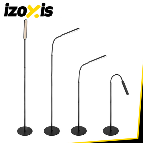 LED stojací lampa 180 cm – černá, moderní, dálkové ovládání, časovač