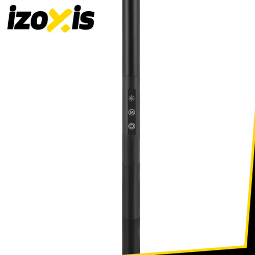 LED stojací lampa 180 cm – černá, moderní, dálkové ovládání, časovač
