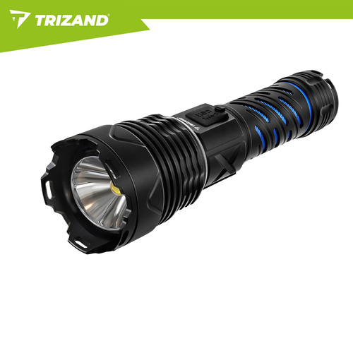 LED taktická svítilna TRIZAND 1500 lm – dobíjecí 5000 mAh, USB-C, zoom, vodotěsná