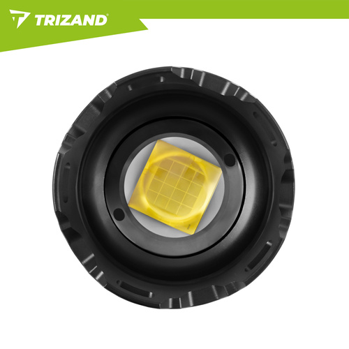 LED taktická svítilna TRIZAND 1500 lm – dobíjecí 5000 mAh, USB-C, zoom, vodotěsná