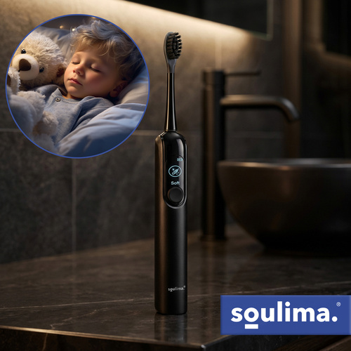 Sonický elektrický zubní kartáček SOULIMA X800 – 90 000 ot./min, 6 hlavic, indukce
