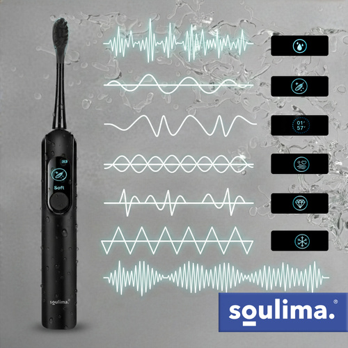 Sonický elektrický zubní kartáček SOULIMA X800 – 90 000 ot./min, 6 hlavic, indukce