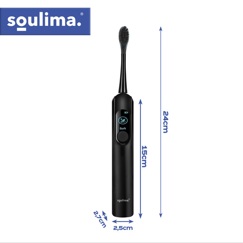 Sonický elektrický zubní kartáček SOULIMA X800 – 90 000 ot./min, 6 hlavic, indukce