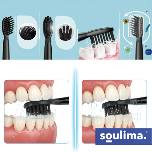 Náhradní hlavice pro sonický zubní kartáček SOULIMA X800 – 2 ks, soft + medium