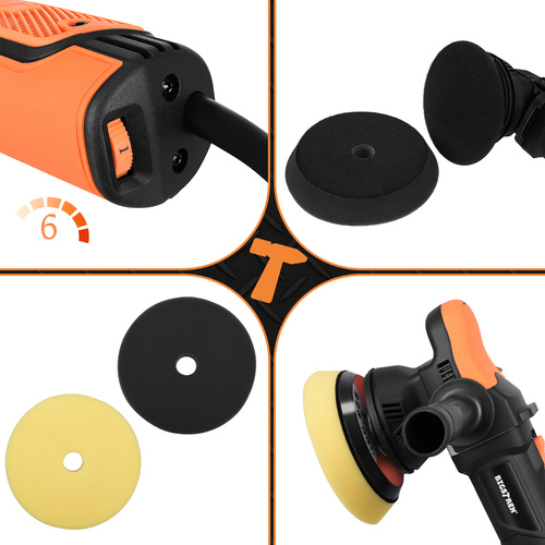 Leštička na auto 900W – Dual Action 125/150 mm, regulace otáček, 8m kabel