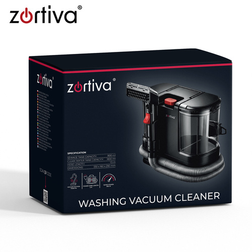 Mycí vysavač na čalounění a koberce 800W 17000 Pa – TPE tryska na chlupy, 2 nádrže