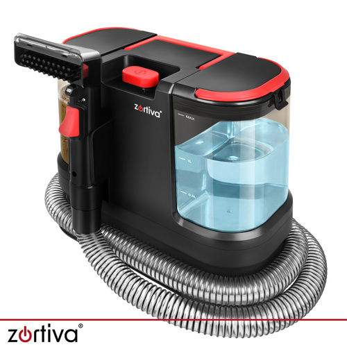 Mycí vysavač na čalounění a koberce 800W 17000 Pa – TPE tryska na chlupy, 2 nádrže
