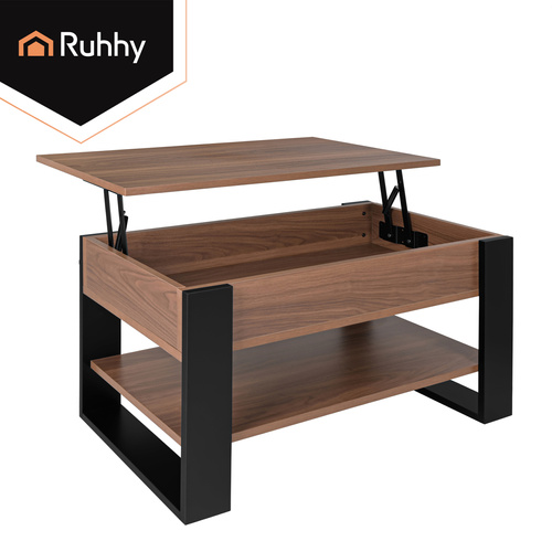 Konferenční stolek se zvedací deskou 92×51×47 cm – 3v1, úložný prostor, nastavení výšky 47–61 cm