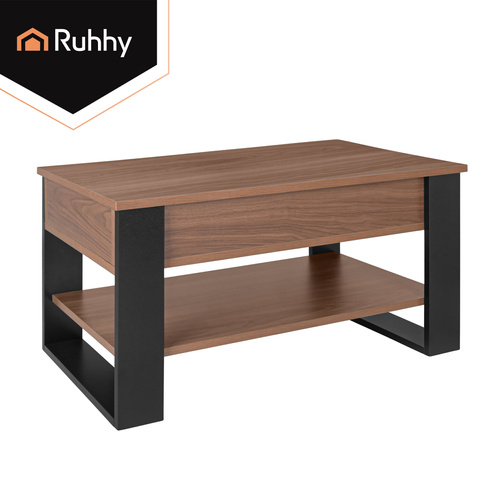 Konferenční stolek se zvedací deskou 92×51×47 cm – 3v1, úložný prostor, nastavení výšky 47–61 cm