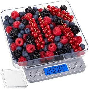 Přesná LCD kuchyňská váha do 2 kg se 2 miskami - Obrázek