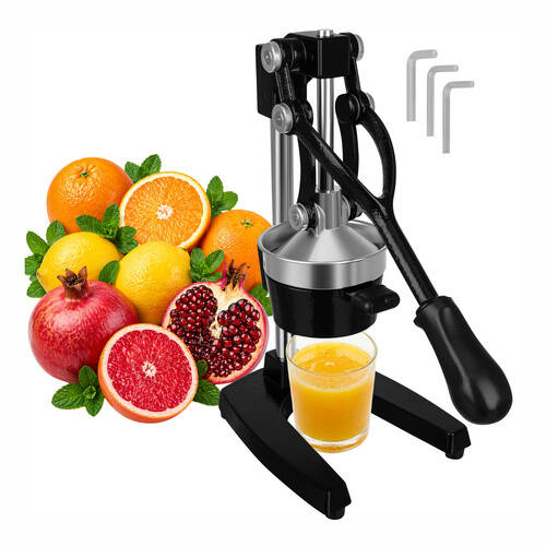 Ruční robustní kovový odšťavňovač citrusů 40 cm – profesionální páková lis na šťávu - Obrázek