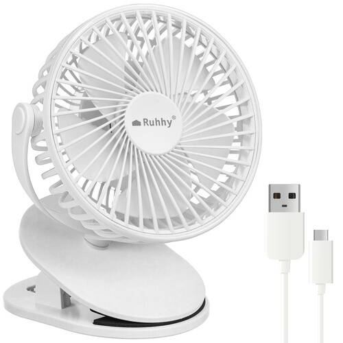 Bezdrátový ventilátor s klipem 1200 mAh – otočný 360° - Obrázek
